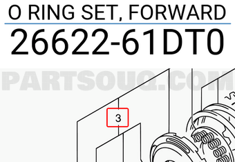 Suzuki 2662261DT0 O RING SET, FORWARD
