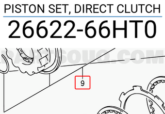 Suzuki 2662266HT0 PISTON SET, DIRECT CLUTCH