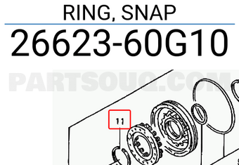 Suzuki 2662360G10 RING, SNAP