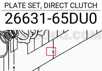 Suzuki 2663165DU0 PLATE SET, DIRECT CLUTCH