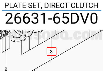 Suzuki 2663165DV0 PLATE SET, DIRECT CLUTCH