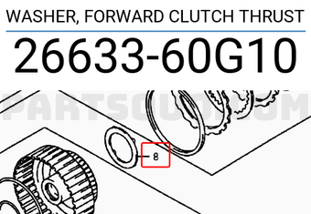 Suzuki 2663360G10 WASHER, FORWARD CLUTCH THRUST
