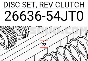 Suzuki 2663654JT0 DISC SET, REV CLUTCH