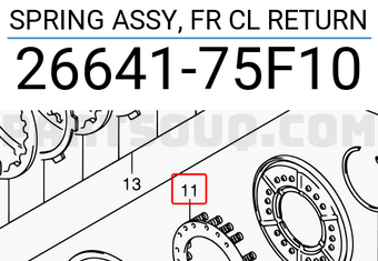 Suzuki 2664175F10 SPRING ASSY, FR CL RETURN
