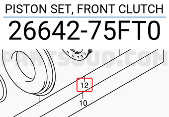 Suzuki 2664275FT0 PISTON SET, FRONT CLUTCH