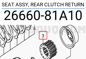 Suzuki 2666081A10 SEAT ASSY, REAR CLUTCH RETURN