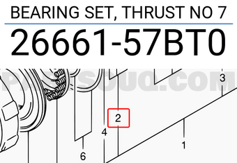 Suzuki 2666157BT0 BEARING SET, THRUST NO 7