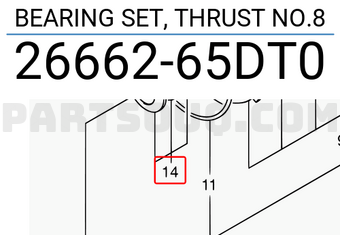 Suzuki 2666265DT0 BEARING SET, THRUST NO.8