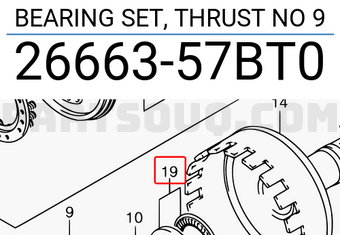 Suzuki 2666357BT0 BEARING SET, THRUST NO 9