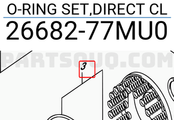 Suzuki 2668277MU0 O-RING SET,DIRECT CL