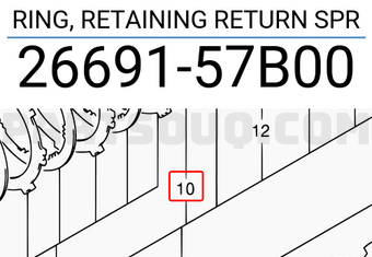 Suzuki 2669157B00 RING, RETAINING RETURN SPR