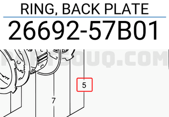 Suzuki 2669257B01 RING, BACK PLATE