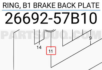 Suzuki 2669257B10 RING, B1 BRAKE BACK PLATE