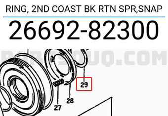 Suzuki 2669282300 RING, 2ND COAST BK RTN SPR,SNAP