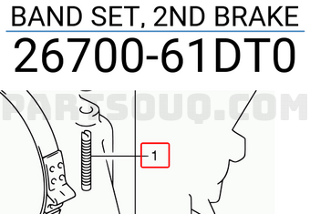 Suzuki 2670061DT0 BAND SET, 2ND BRAKE