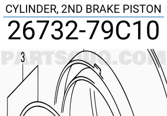 Suzuki 2673279C10 CYLINDER, 2ND BRAKE PISTON