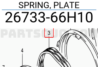 Suzuki 2673366H10 SPRING, PLATE