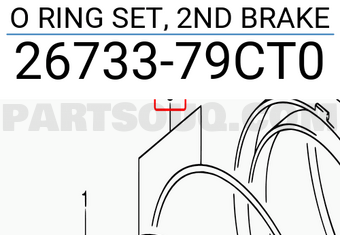 Suzuki 2673379CT0 O RING SET, 2ND BRAKE