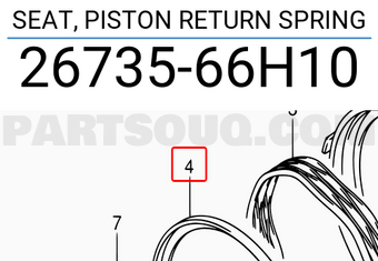 Suzuki 2673566H10 SEAT, PISTON RETURN SPRING