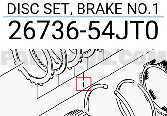 Suzuki 2673654JT0 DISC SET, BRAKE NO.1