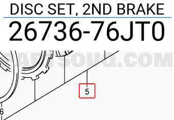 Suzuki 2673676JT0 DISC SET, 2ND BRAKE