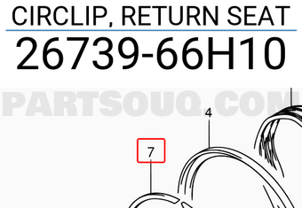Suzuki 2673966H10 CIRCLIP, RETURN SEAT