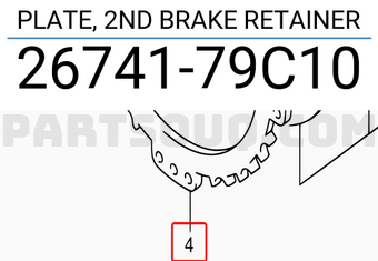 Suzuki 2674179C10 PLATE, 2ND BRAKE RETAINER