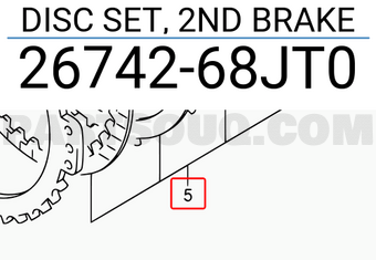 Suzuki 2674268JT0 DISC SET, 2ND BRAKE