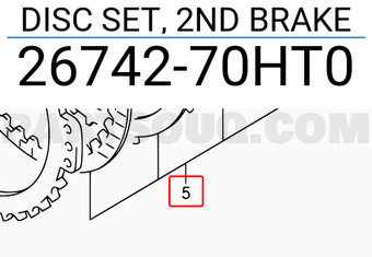 Suzuki 2674270HT0 DISC SET, 2ND BRAKE