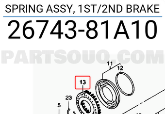 Suzuki 2674381A10 SPRING ASSY, 1ST/2ND BRAKE