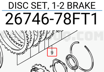 Suzuki 2674678FT1 DISC SET, 1-2 BRAKE