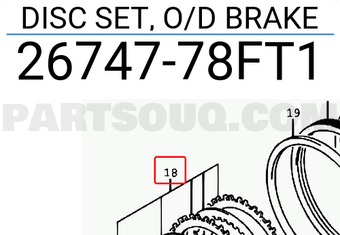 Suzuki 2674778FT1 DISC SET, O/D BRAKE