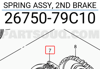 Suzuki 2675079C10 SPRING ASSY, 2ND BRAKE