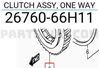 Suzuki 2676066H11 CLUTCH ASSY, ONE WAY