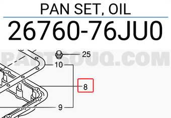 Suzuki 2676076JU0 PAN SET, OIL