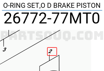 Suzuki 2677277MT0 O-RING SET,O D BRAKE PISTON
