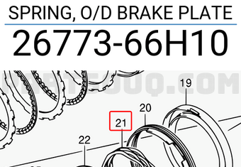 Suzuki 2677366H10 SPRING, O/D BRAKE PLATE