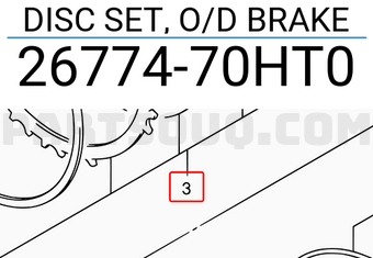Suzuki 2677470HT0 DISC SET, O/D BRAKE