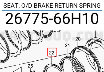 Suzuki 2677566H10 SEAT, O/D BRAKE RETURN SPRING
