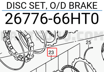 Suzuki 2677666HT0 DISC SET, O/D BRAKE