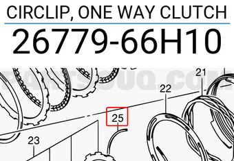 Suzuki 2677966H10 CIRCLIP, ONE WAY CLUTCH