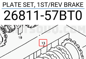 Suzuki 2681157BT0 PLATE SET, 1ST/REV BRAKE