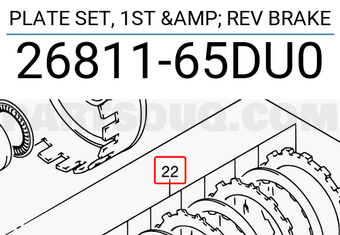 Suzuki 2681165DU0 PLATE SET, 1ST & REV BRAKE
