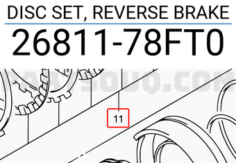 Suzuki 2681178FT0 DISC SET, REVERSE BRAKE