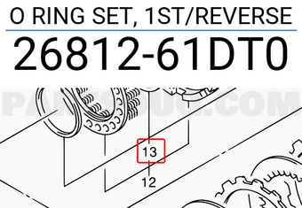 Suzuki 2681261DT0 O RING SET, 1ST/REVERSE