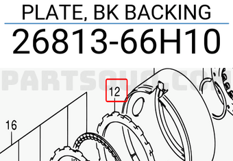 Suzuki 2681366H10 PLATE, BK BACKING