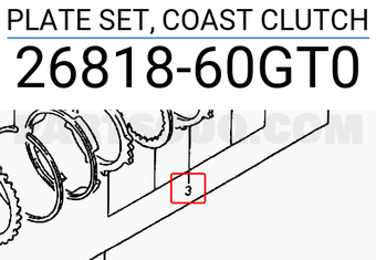 Suzuki 2681860GT0 PLATE SET, COAST CLUTCH