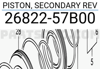 Suzuki 2682257B00 PISTON, SECONDARY REV