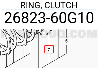 Suzuki 2682360G10 RING, CLUTCH