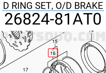 Suzuki 2682481AT0 D RING SET, O/D BRAKE